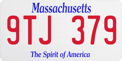 MA license plate 9TJ379
