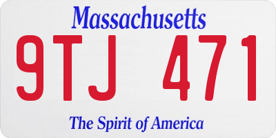 MA license plate 9TJ471