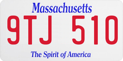 MA license plate 9TJ510