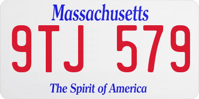 MA license plate 9TJ579