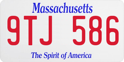 MA license plate 9TJ586
