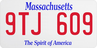 MA license plate 9TJ609