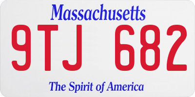 MA license plate 9TJ682
