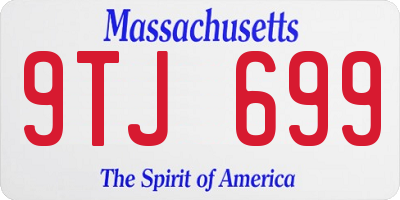 MA license plate 9TJ699
