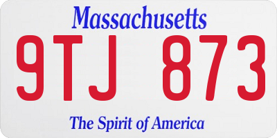 MA license plate 9TJ873