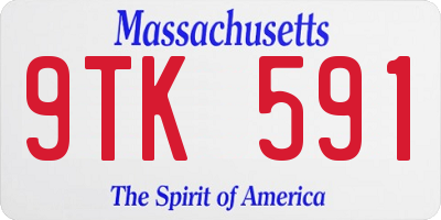 MA license plate 9TK591
