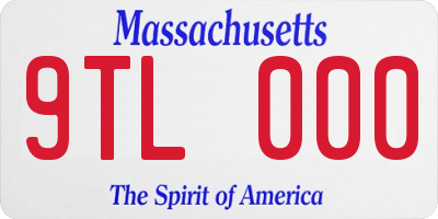 MA license plate 9TL000