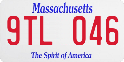 MA license plate 9TL046