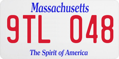 MA license plate 9TL048