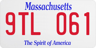 MA license plate 9TL061
