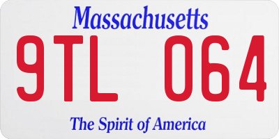 MA license plate 9TL064