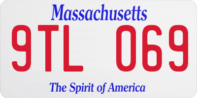 MA license plate 9TL069