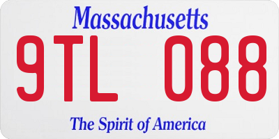 MA license plate 9TL088