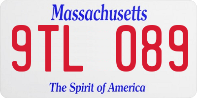 MA license plate 9TL089
