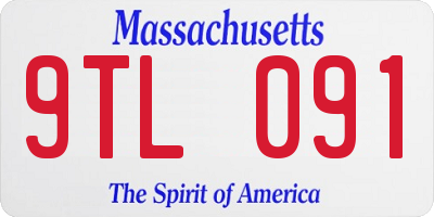MA license plate 9TL091