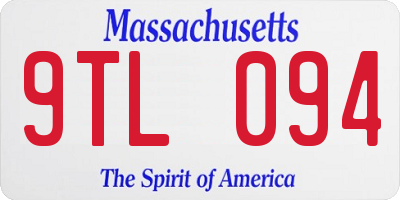 MA license plate 9TL094