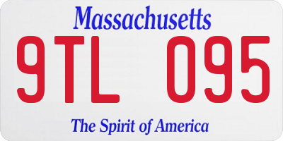 MA license plate 9TL095