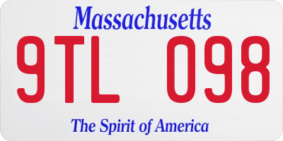 MA license plate 9TL098