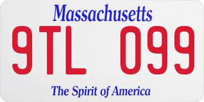 MA license plate 9TL099