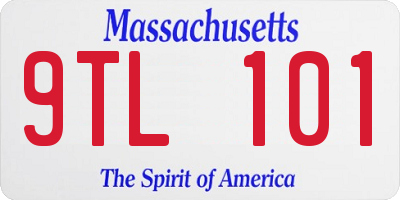 MA license plate 9TL101