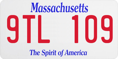 MA license plate 9TL109