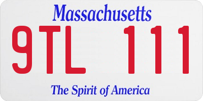 MA license plate 9TL111