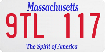 MA license plate 9TL117