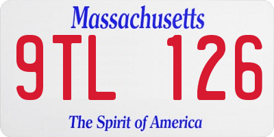 MA license plate 9TL126