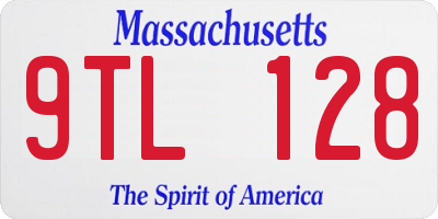 MA license plate 9TL128