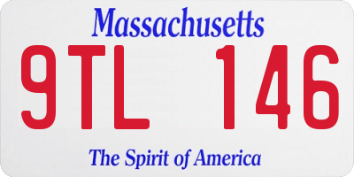 MA license plate 9TL146
