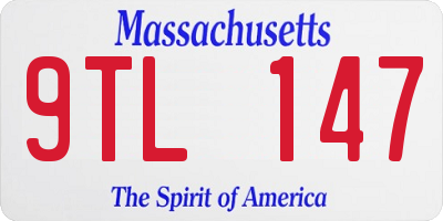 MA license plate 9TL147