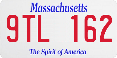 MA license plate 9TL162