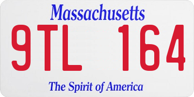 MA license plate 9TL164
