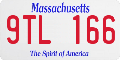 MA license plate 9TL166