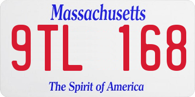 MA license plate 9TL168