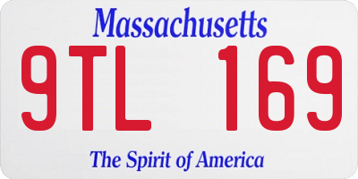 MA license plate 9TL169