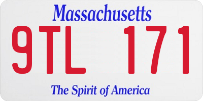 MA license plate 9TL171