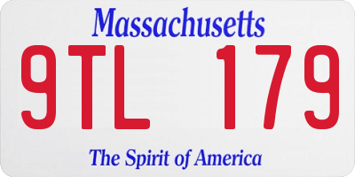 MA license plate 9TL179