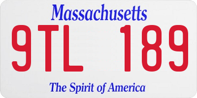 MA license plate 9TL189