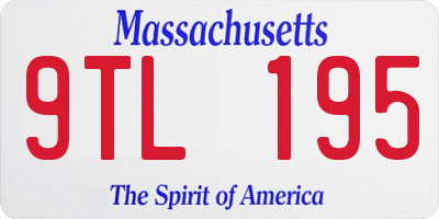 MA license plate 9TL195