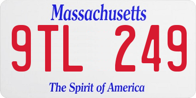 MA license plate 9TL249