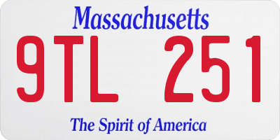 MA license plate 9TL251