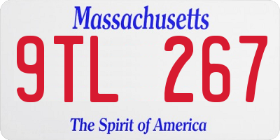 MA license plate 9TL267
