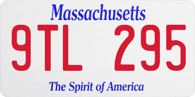 MA license plate 9TL295
