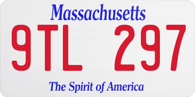 MA license plate 9TL297