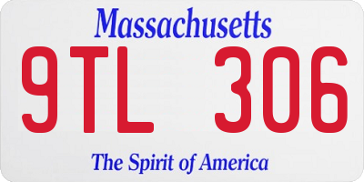 MA license plate 9TL306