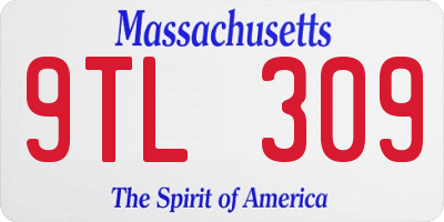 MA license plate 9TL309