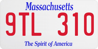 MA license plate 9TL310