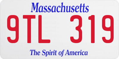 MA license plate 9TL319