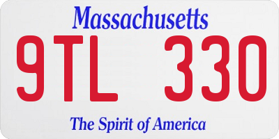 MA license plate 9TL330